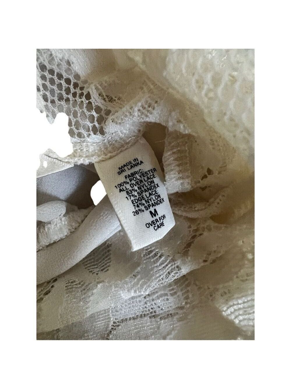 90’ Vintage Victoria's Secret Maxi Dress Nightgown Ivory Floral Lace Plunge Back - Picture 9 of 10